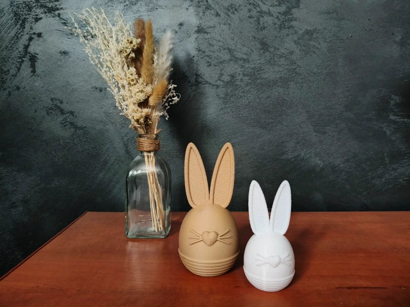 Nowoczesne Zające Wielkanocne Jajka – Zestaw Figurek 3D